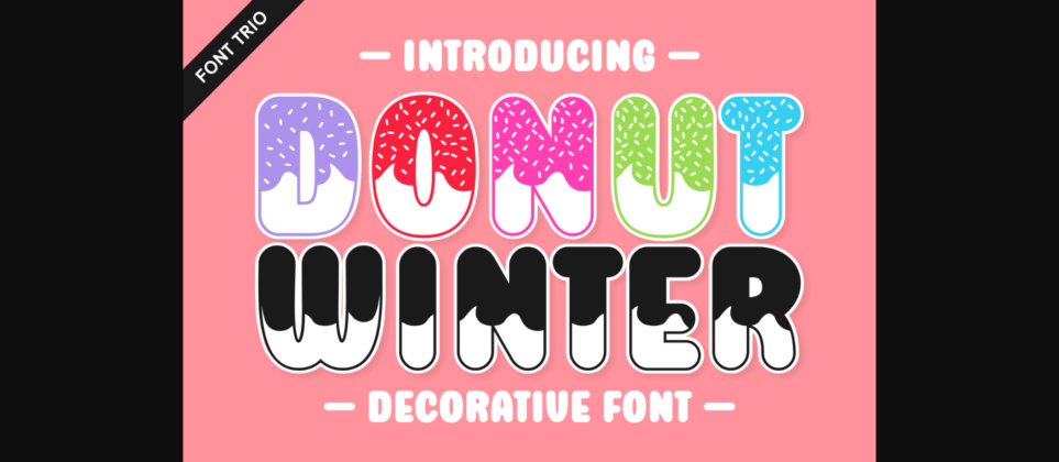 Donut Winter Font Poster 1