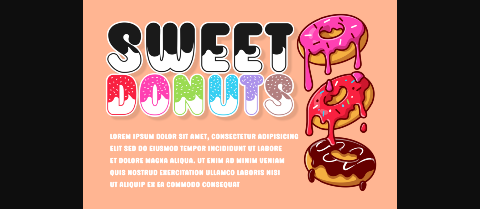 Donut Winter Font Poster 4