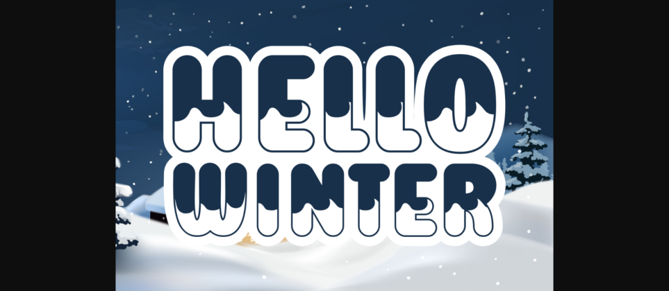 Donut Winter Font Poster 5