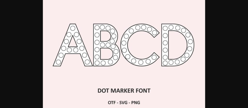 Dot Marker Font Poster 1