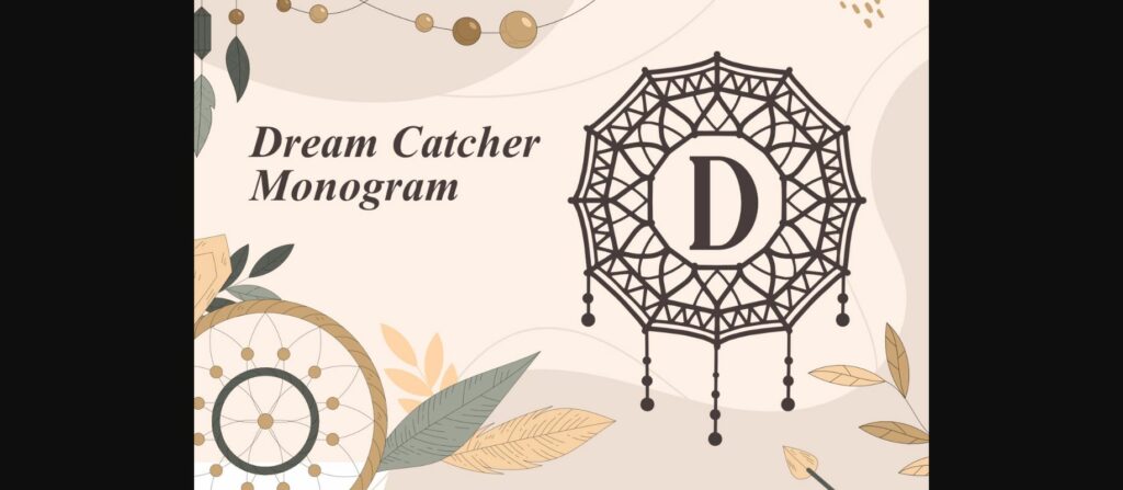 Dream Catcher Monogram Font Poster 1