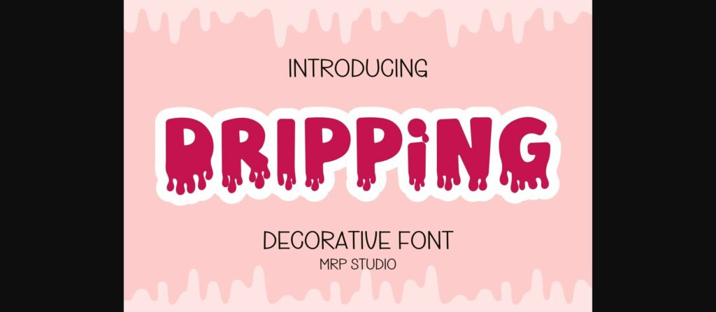 Dripping Font Poster 3