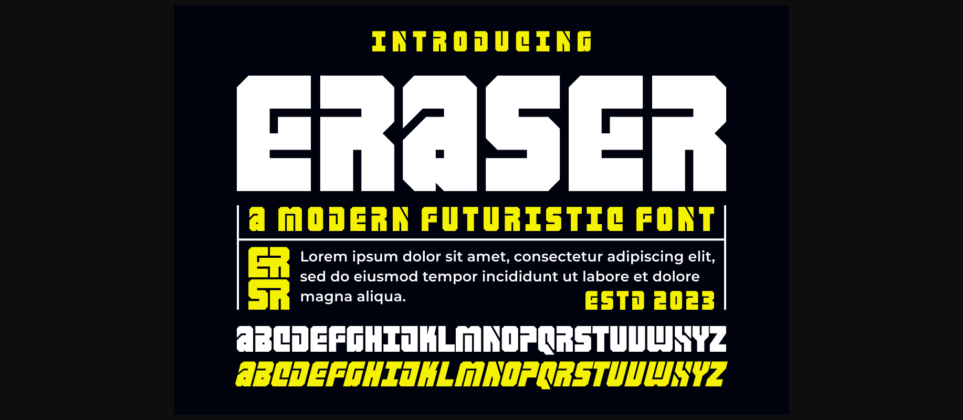 Eraser Font Poster 3