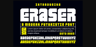 Eraser Font Poster 1