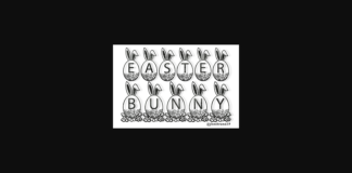 Easter Bunny Font Poster 1