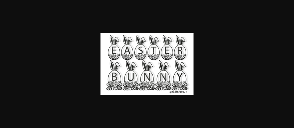 Easter Bunny Font Poster 1