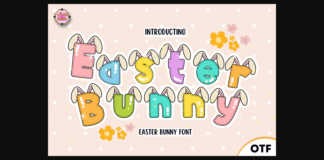 Easter Bunny Font Poster 1