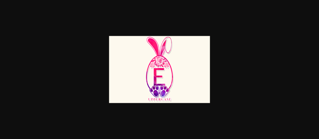 Easter Bunny Rose Font Poster 5