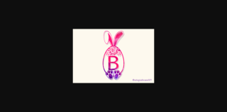 Easter Bunny Rose Font Poster 1