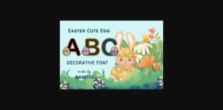 Easter Cute Egg Font Poster 1