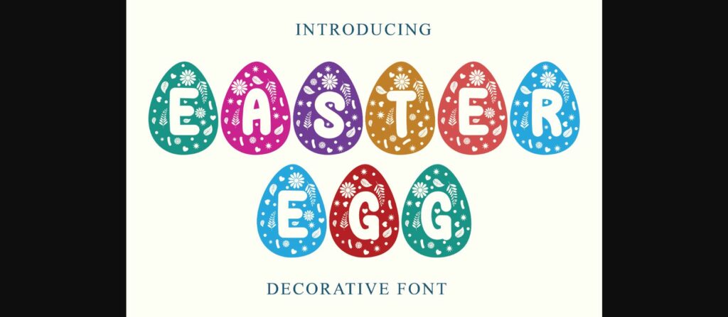 Easter Egg Decorative Font Poster 3