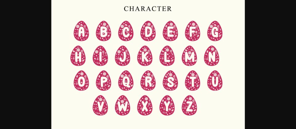 Easter Egg Decorative Font Poster 7