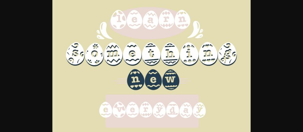 Easter Egg Stencil Font Poster 8