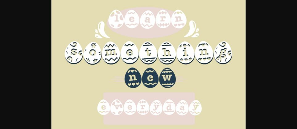 Easter Egg Stencil Font Poster 8