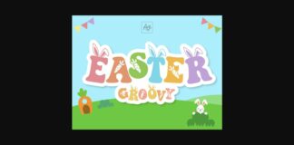 Easter Groovy Font Poster 1