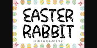 Easter Rabbit Font Poster 1