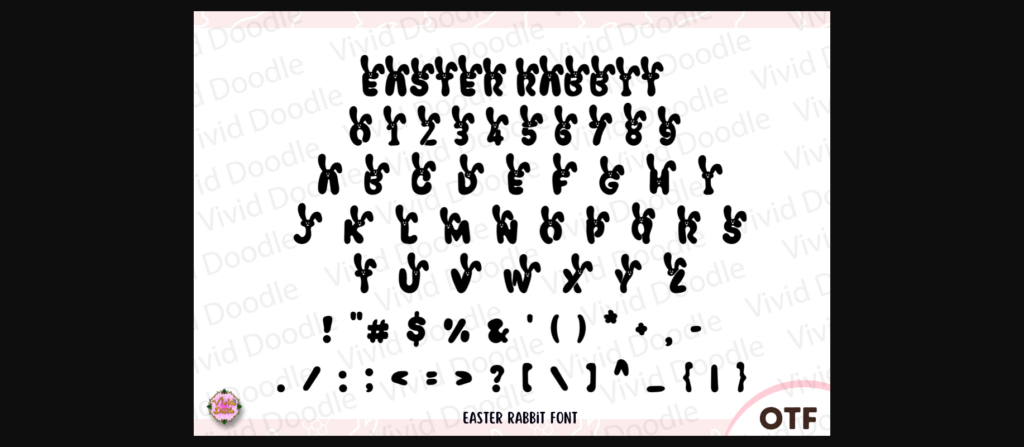 Easter Rabbit Font Poster 2