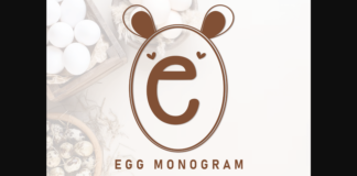 Egg Monogram Font Poster 1