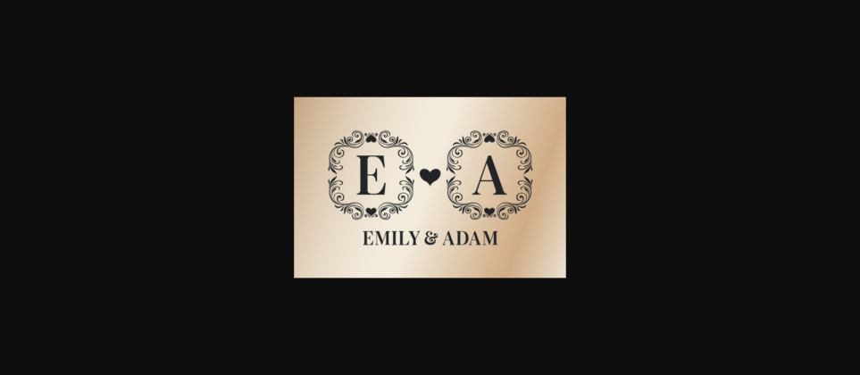 Elegant Wedding Monogram Font Poster 6