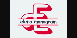 Elena Monogram Font Poster 1