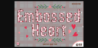 Embossed Heart Font Poster 1