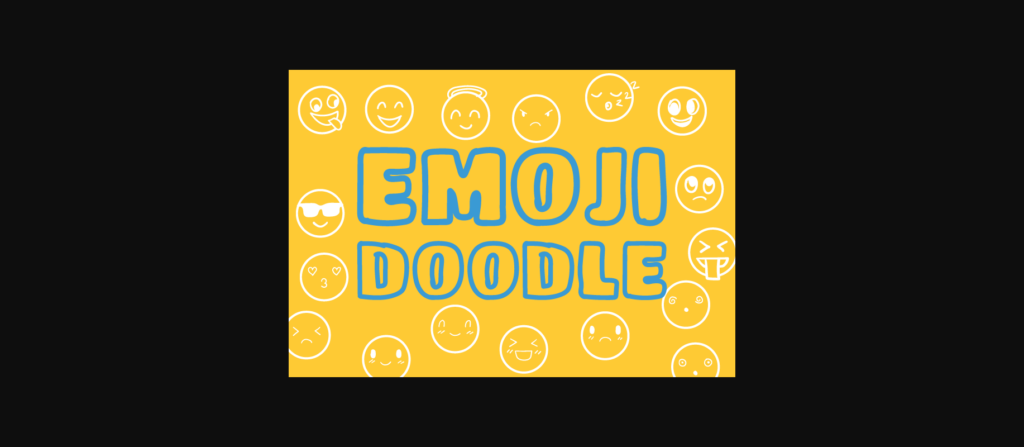 Emoji Doodle Font Poster 3