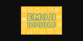 Emoji Doodle Font Poster 1