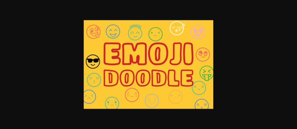 Emoji Doodle Font Poster 4
