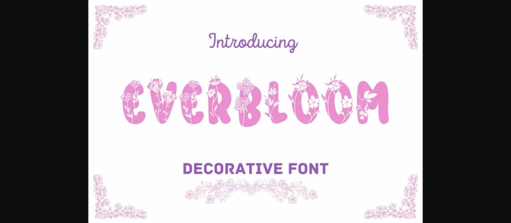 Everbloom Font Poster 3