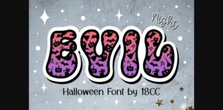 Evil Night Font Poster 1