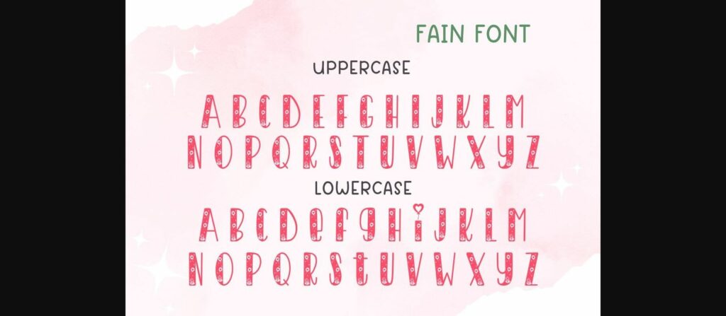 Fain Font Poster 9