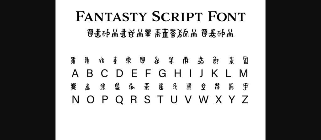 Fantasy Script 13 Font Poster 3