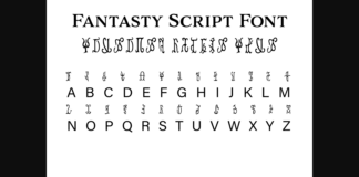 Fantasy Script 15 Font Poster 1