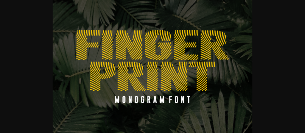 Finger Print Font Poster 3