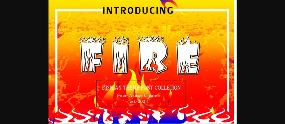 Fire Font Poster 3