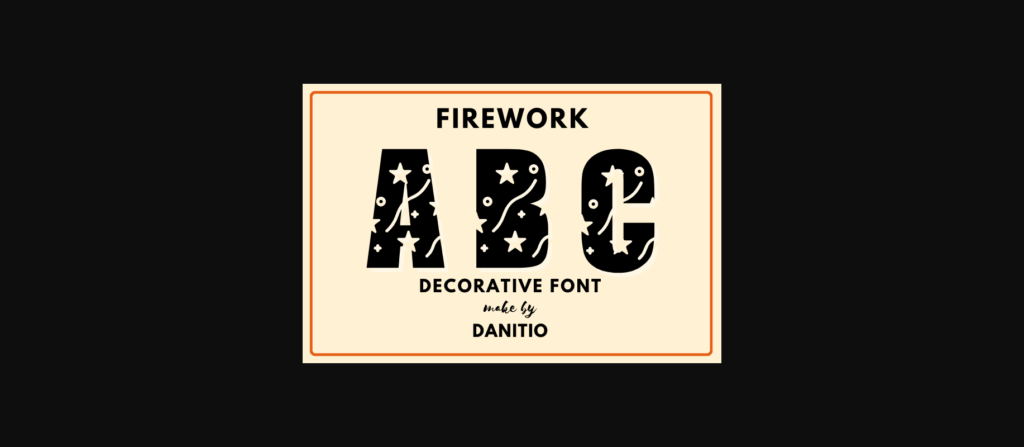 Firework Font Poster 3