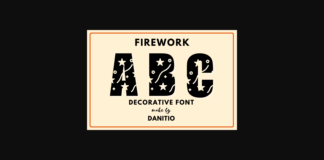 Firework Font Poster 1