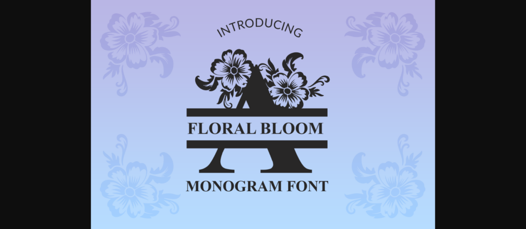 Floral Bloom Font Poster 3