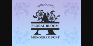 Floral Bloom Font Poster 1