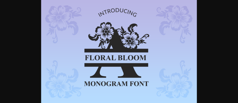 Floral Bloom Font Poster 1