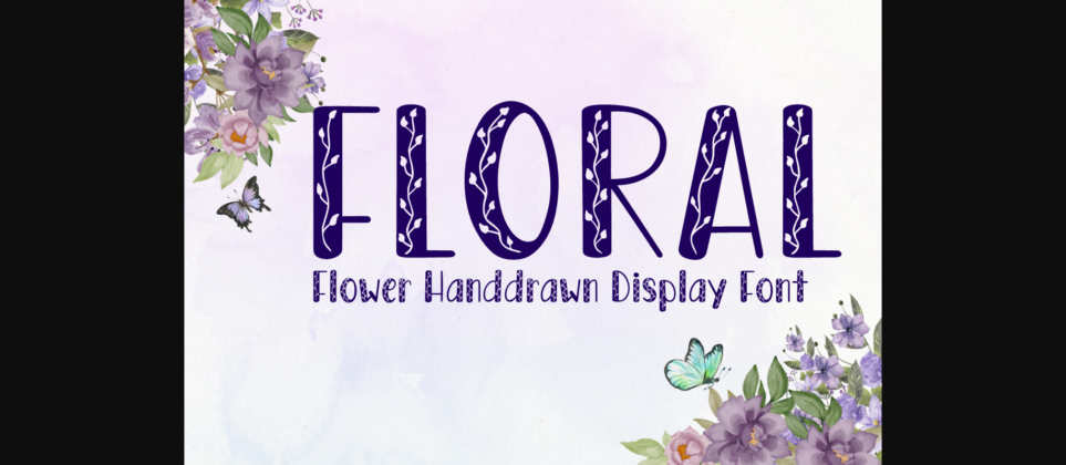 Floral Font Poster 3