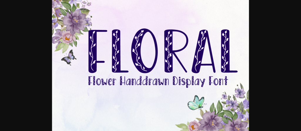 Floral Font Poster 1