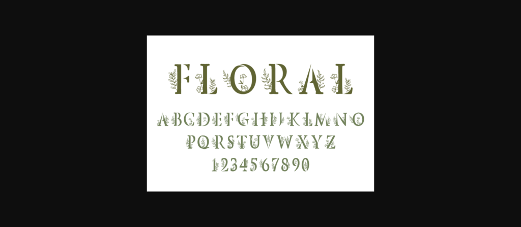 Floral Font Poster 1