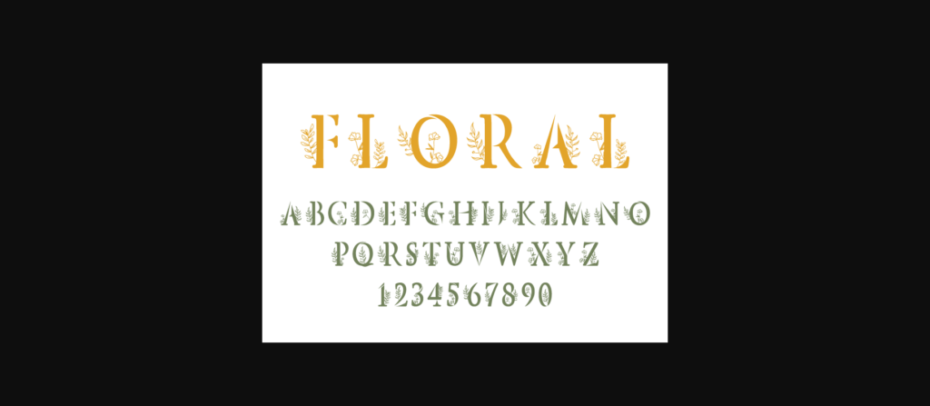 Floral Font Poster 4