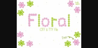 Floral Font Poster 1