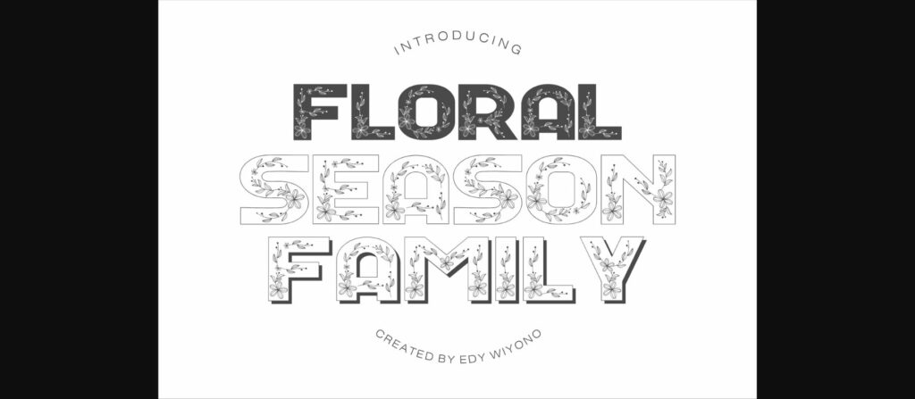 Floral Season Family Font Poster 1