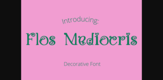 Flos Mediocris Font Poster 1