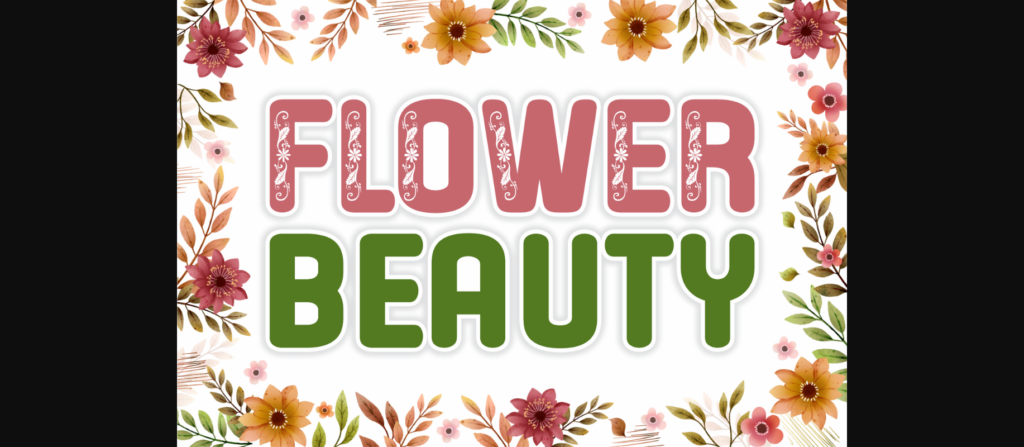 Flower Beauty Font Poster 3