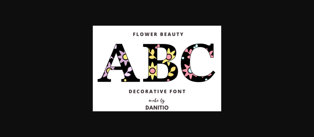 Flower Beauty Font Poster 3