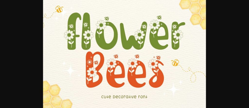 Flower Bees Font Poster 3